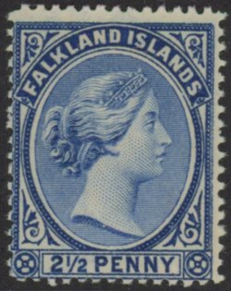 1894 Falkland Islands. SG.30 2½d ultramarine. Unmounted mint. 1894 Falkland Islands. SG.30 2½d ultramarine. Unmounted mint.
