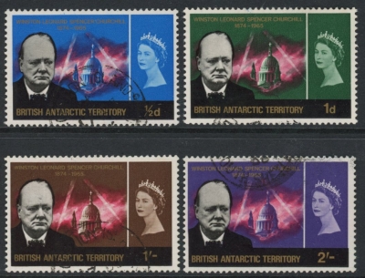 1966 British Antarctic. SG.16-19 Churchill Set of 4 values Fine Used 1966 British Antarctic. SG.16-19 Churchill Set of 4 values Fine Used