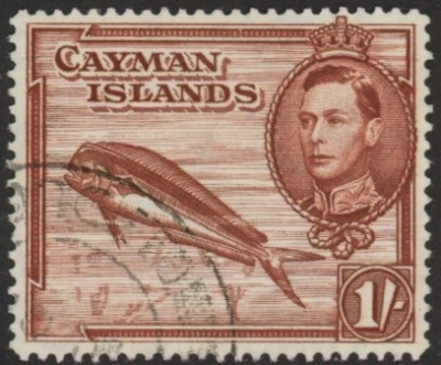 1943 Cayman Islands SG.123b 1s red-brown P14 Fine Used 1943 Cayman Islands SG.123b 1s red-brown P14 Fine Used