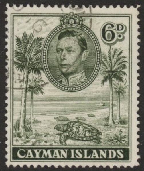 1938 Cayman Islands SG.122a 1s Red Brown P14 Fine Used 1938 Cayman Islands SG.122a 1s Red Brown P14 Fine Used