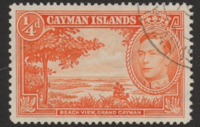 1943 Cayman SG.115a ¼d red-orange P13½ x 12½ Fine Used 1943 Cayman SG.115a ¼d red-orange P13½ x 12½ Fine Used