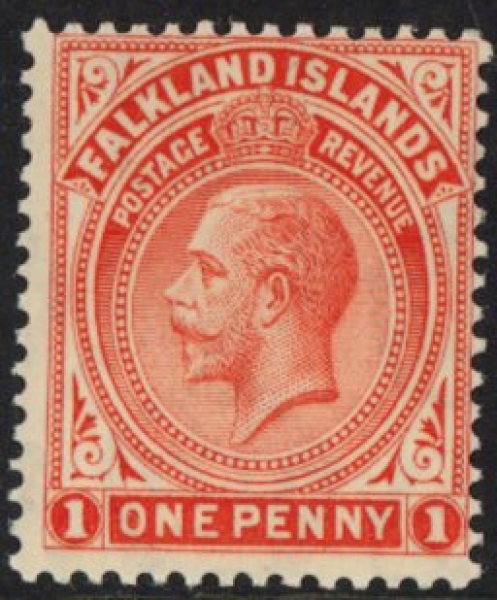 1924 Falkland Islands SG.74 1d dull vermilion . U/M (MNH) 1924 Falkland Islands SG.74 1d dull vermilion . U/M (MNH)