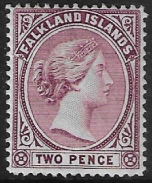 1894 Falkland Islands SG.25 2d purple. wmk Crown CA. U/M (MNH) 1894 Falkland Islands SG.25 2d purple. wmk Crown CA. U/M (MNH)