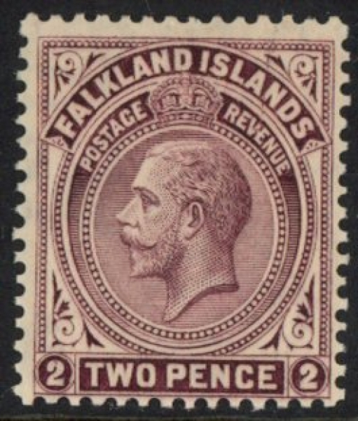 1923 Falkland Islands SG.75 2d deep brown-purple. Unmounted mint 1923 Falkland Islands SG.75 2d deep brown-purple. Unmounted mint