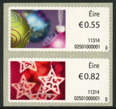 2011 Ireland M27-8 Christmas S/A Set of 2 values U/M 2011 Ireland M27-8 Christmas S/A Set of 2 values U/M