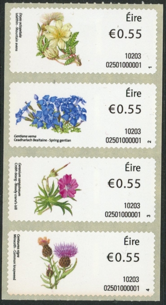 2010 ireland M5-8 Wild Flowers Set of 4 values U/M (MNH) 2010 ireland M5-8 Wild Flowers Set of 4 values U/M (MNH)