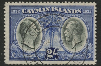 1932 Cayman Islands SG.93 2s King William IV & KGV Used 1932 Cayman Islands SG.93 2s King William IV & KGV Used