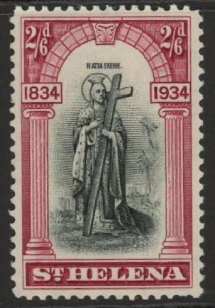 1934 St. Helena SG.121 2s6d black and lake mounted mint 1934 St. Helena SG.121 2s6d black and lake mounted mint