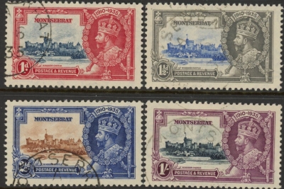1935 Monserrat SG.94-7 Silver Jubilee Set of 4 values Used 1935 Monserrat SG.94-7 Silver Jubilee Set of 4 values Used