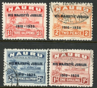 1935 Nauru SG.40-3 Silver Jubilee Set of 4 values Used 1935 Nauru SG.40-3 Silver Jubilee Set of 4 values Used
