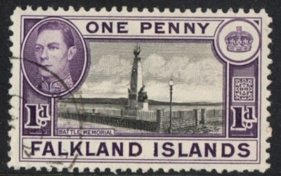 1941 Falkland Islands. SG.148 1d black & violet. fine used 1941 Falkland Islands. SG.148 1d black & violet. fine used