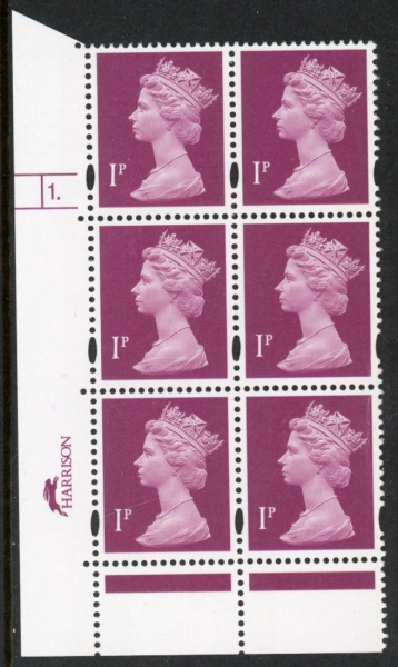 Y1667 (U69B) 1p crimson. Harrison/DLR 2B blue fluor. PVA. bluish Cyld. 1 dot. phos 47 U/M (MNH) Y1667 (U69B) 1p crimson. Harrison/DLR 2B blue fluor. PVA. bluish Cyld. 1 dot. phos 47 U/M (MNH)