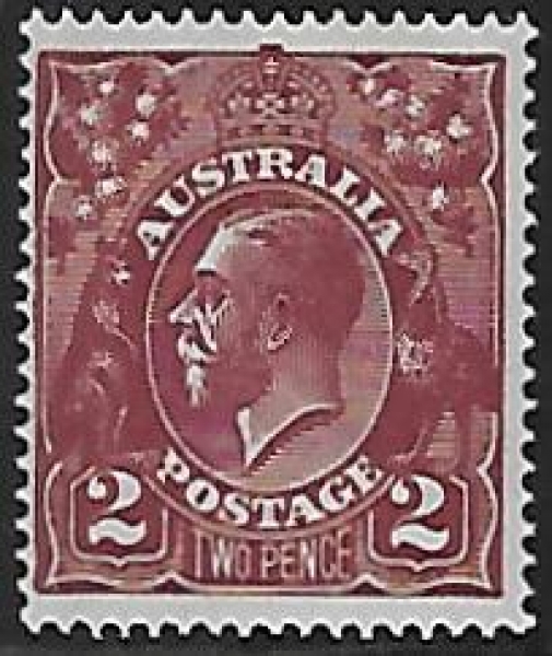1924 Australia SG.78 2d deep red-brown (ASC97B) very lightly mounted mint. 1924 Australia SG.78 2d deep red-brown (ASC97B) very lightly mounted mint.
