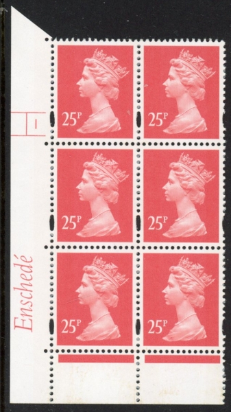 Y1690 (U292) 25p rose-red. 2B. Enschedé Cyld. 1 no dot. PVA bluish. Blue Fluor. U/M (MNH) Y1690 (U292) 25p rose-red. 2B. Enschedé Cyld. 1 no dot. PVA bluish. Blue Fluor. U/M (MNH)