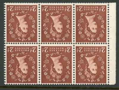 SB78a Edward Crown 6x2d light red-brown, wmk. inverted perf let. U/M (MNH) SB78a Edward Crown 6x2d light red-brown, wmk. inverted perf let. U/M (MNH)