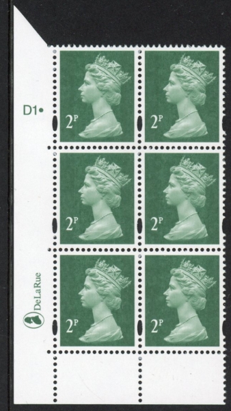 Y1668 (U85F) 2p TIII deep green. 2B DLR PVA (bluish) Cyld. D1 dot phos D1 blue fluor U/M (MNH) Y1668 (U85F) 2p TIII deep green. 2B DLR PVA (bluish) Cyld. D1 dot phos D1 blue fluor U/M (MNH)