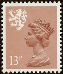13p pale Chestnut Type I S39 13p pale Chestnut Type I S39