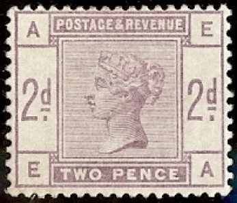 2d Lilac Letters 'EA' 2d Lilac Letters 'EA'
