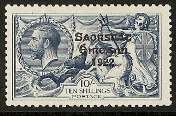 KGV 10/- blue SG.88a KGV 10/- blue SG.88a