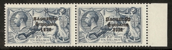 KGV 10/- blue SG.85a Wide & narrow date pair KGV 10/- blue SG.85a Wide & narrow date pair