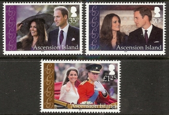 Ascension 2011 Royal Wedding set 3 values Ascension 2011 Royal Wedding set 3 values