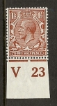 King George V  1 1/2d control V23
