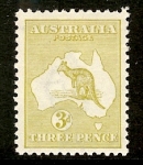 1915 Australia SG.37   3d yellow olive M/M