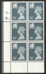 34p dp bluish grey SG. W67 cyld.