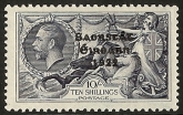 1935 KGV. SG.101  10/-  Indigo  re - engraved lightly mounted mint.