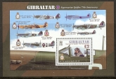 Gibraltar 2011 75th Anniversary of The Spitfire. Mini Sheet