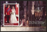 South Georgia 2011  Royal Wedding mini sheet