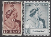 Bahamas 1948 Royal Silver Wedding SG.194/5 U/M (MNH)