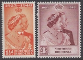 Northern Rhodesia - 1948 Royal Silver Wedding SG.48/9  U/M (MNH)