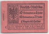 German East Africa - 1913 1R 60H Stamp Booklet SB2  complete in superb condition
