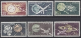 1963 Czechoslovakia - SG.1349-54 Space research 3rd series  set 6 values U/M (MNH)