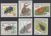 1962 Czechoslovakia - SG1326-31  Beetles - set of 6 values unmounted mint (MNH)