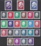 1974 Monaco - Prince Rainier III, SG.1145/1160 set 25 values u/m (MNH)