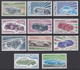 1975 Monaco - History of the Motor Car SG.1202/1212 u/m (MNH)