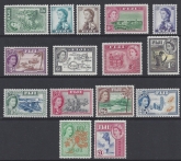 1954 Fiji  SG.280 - 95 set of 15 values  U/M (MNH)