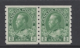 1922 Canada  SG.257  2c deep green imperf x perf 8 horizontal pair u/m (MNH)