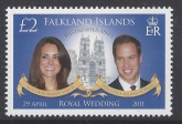 2011 Falkland Islands SG.1193 Royal Wedding 1 value  U/M (MNH)