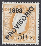 1893 Portugal SG.311 - 50r on 80r pale orange mounted mint.