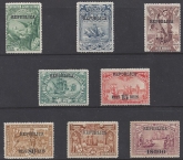 1911 Portugal - SG455-62 Madeira overprinted 'Republica' set 8 values mounted mint.