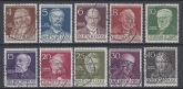 1952 Berlin - SG.B91-100 Famous Berliners (portraits) set10 values. very fine used.