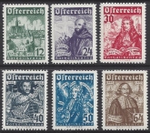 1933 Austria  SG.706-11 20th Anniversary of Relief of Vienna & Pan German Catholic Congress. set 6 values U/M (MNH)