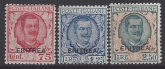 1926 Eritrea - SG.113-5 King Victor Emmanuel III  stamps of Italy overprited 'Eritrea' set of 3 mounted mint.