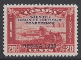 1933 Canada SG.330 20c red -  Worlds Grain Exhibition. (SG.301 overprinted) u/m (MNH)