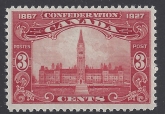 1927 Canada SG.268  3c Carmine.  Parliament Buildings Ottawa - u/m (MNH)