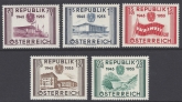1955 Austria - SG.1269-73  10th Anniversary of Re-establishment of Austian Republic. set 5 values U/M (MNH)