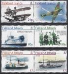 2005 Falkland Islands SG.1015-20  60th Anniversay of End of 2nd World War set 6 values U/M (MNH)
